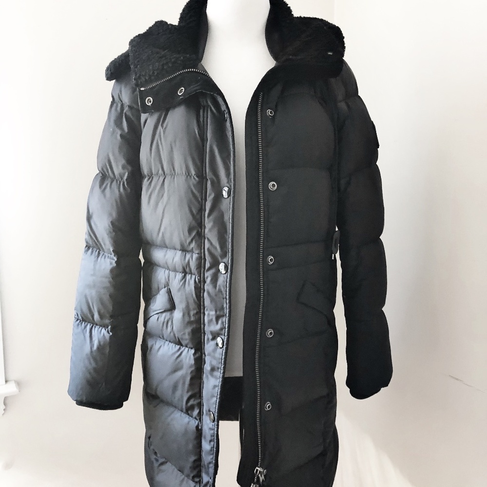 Authentic Coach Solid Long Puffer Coat Black F205… - image 2